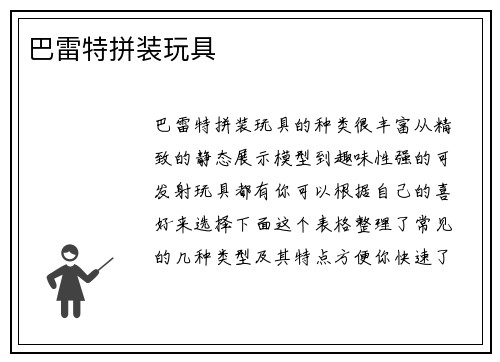 巴雷特拼装玩具